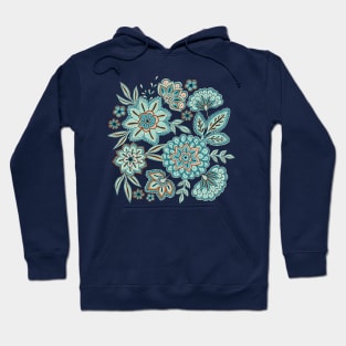 Pretty boho flowers - Green Hoodie